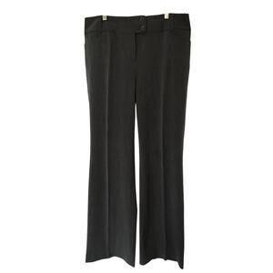Rafaella Flared Size 12 Gray Dress Work Pants Zipper 2 Button Wide Band